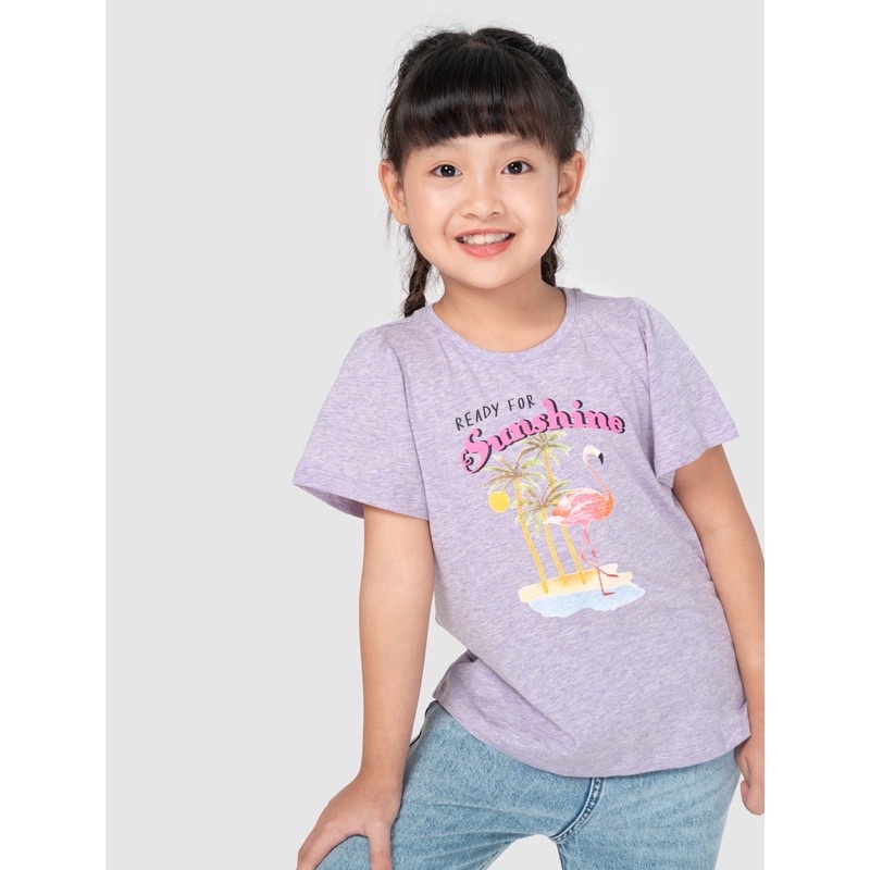 Áo phông bé gái Canifa chất liệu cotton hoạ tiết Sunshine cho bé 4-5 tuổi
