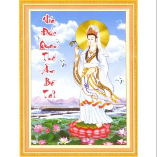 Tranh thêu chữ thập Quan Âm 222484_49*66cm