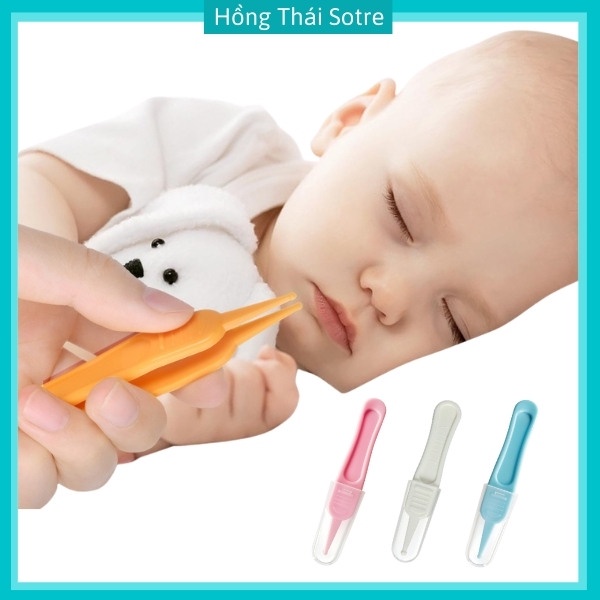 Nhíp Gắp Rỉ Mũi Cho Bé, Dụng Cụ Gắp Rỉ Mũi Có Nắp Đậy An Toàn Cho bé