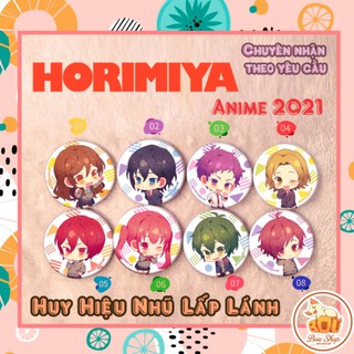 Huy hiệu nhũ lấp lánh Horimiya - Love Starts in Horimiya Anime Pin Goods