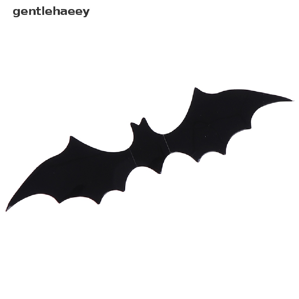 Bộ 12 Miếng Dán Tường Trang Trí Hình Dơi 3D Bằng PVC Màu Đen DIY