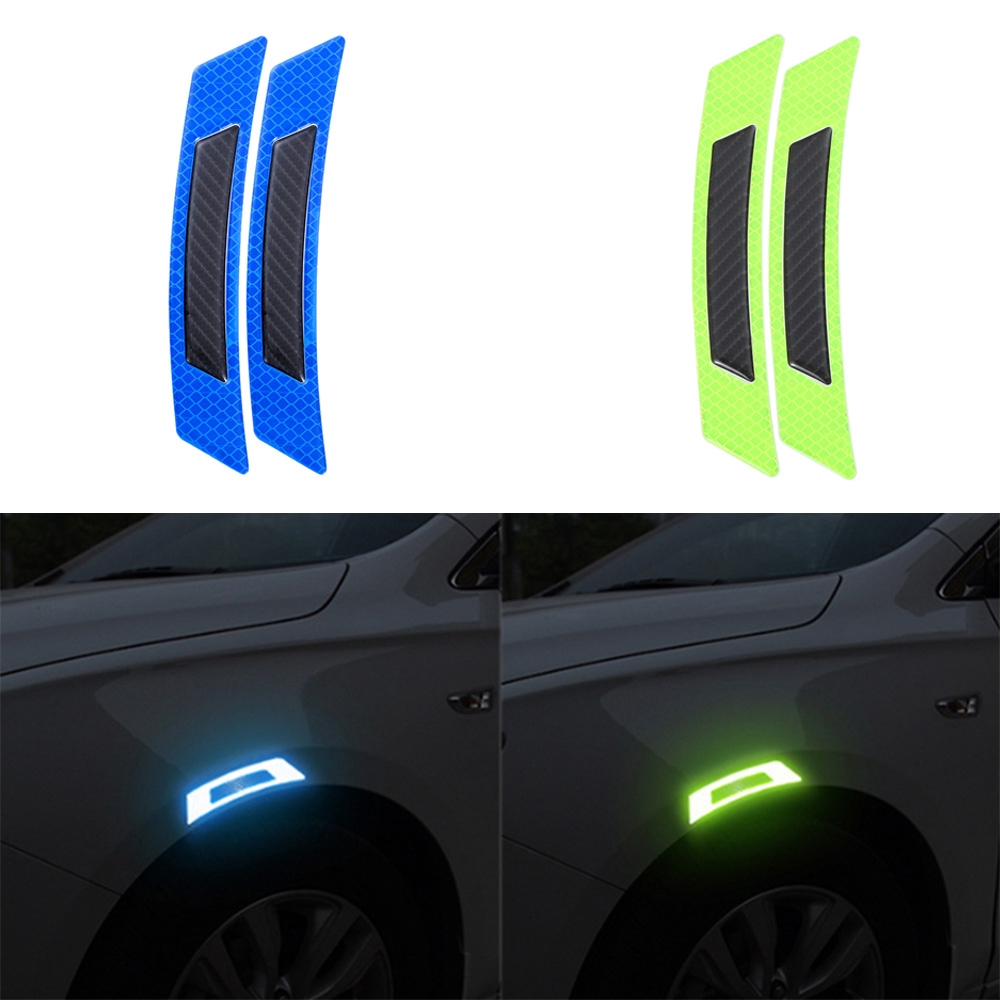 CHINK 2Pcs 3*17cm Bumper Auto Styling Guard Protection Reflective Strip Sticker