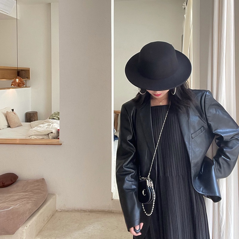 Mũ Nỉ Rộng Vành Nón Fedora Thời Trang Cho Nữ