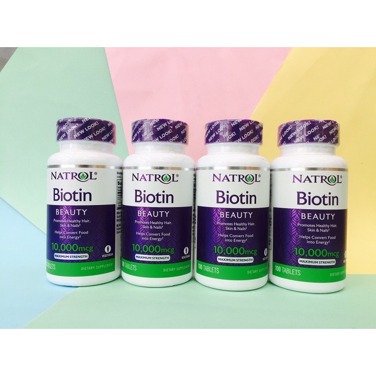 Viên uống mọc tóc Biotin Natrol 1000mcg