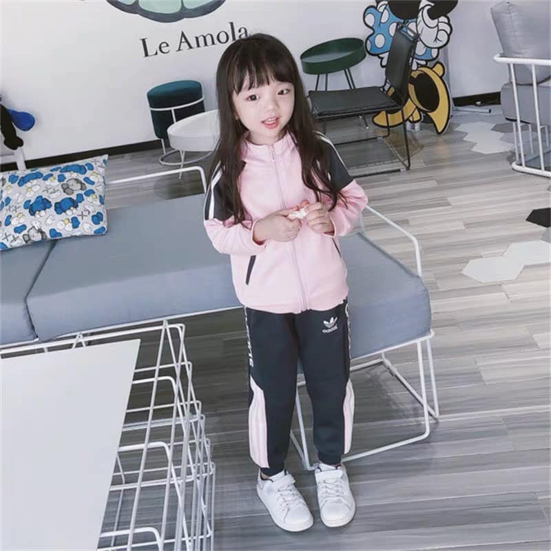 Quần áo trẻ em bộ đồ cho bé trai bé gái dài tay thu đông thể thao chất umi phối màu hàng xuất dư JIMADO EE55522
