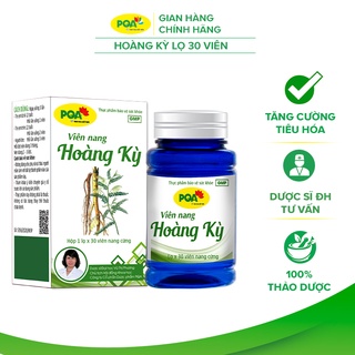 Hoàng Kỳ PQA Hỗ Trợ Tăng Cường Sức Khỏe, Cải Thiện Hệ Tiêu Hóa Và Giảm Mệt Mỏi Hộp 30 Viên