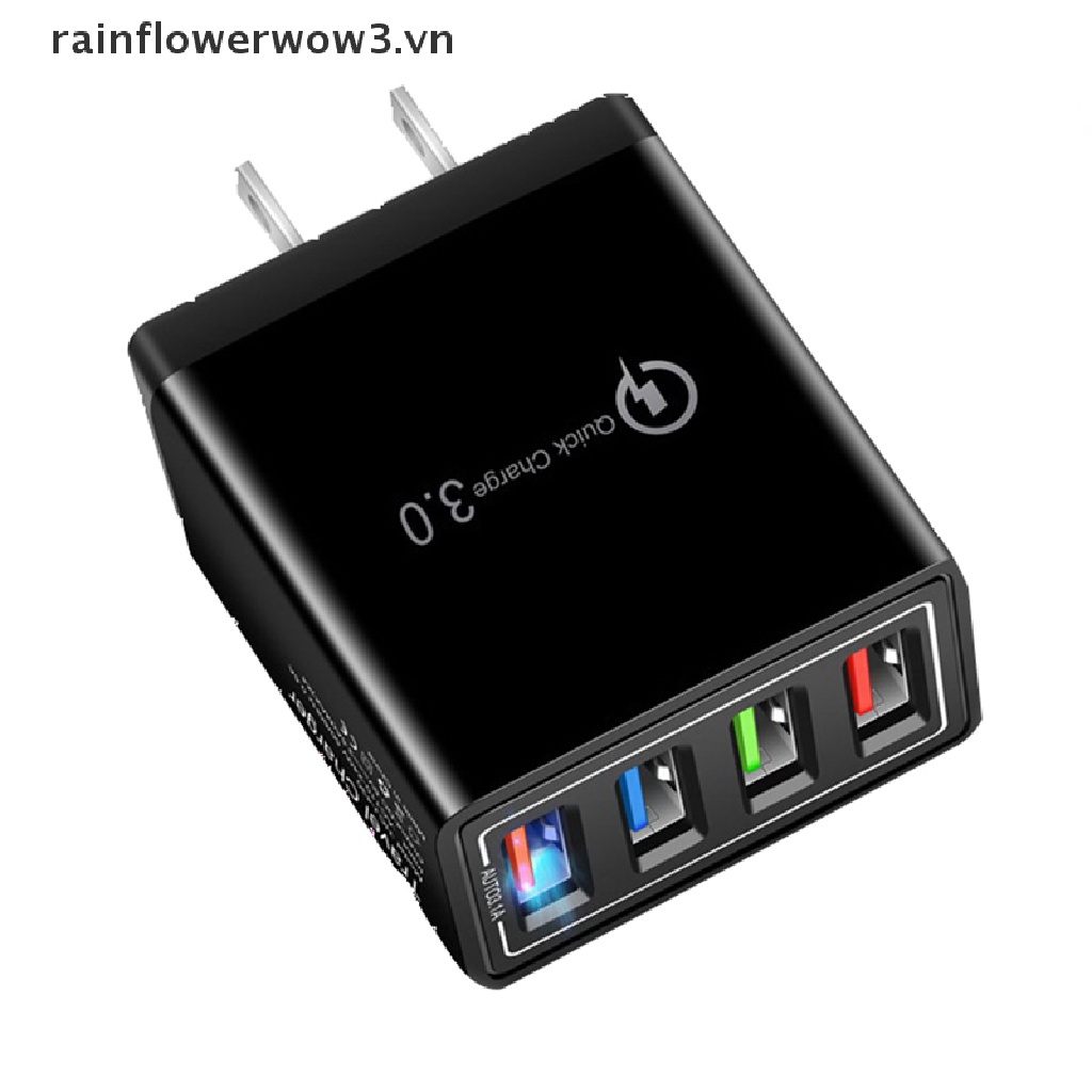 Củ sạc nhanh gắn tường 4 cổng usb QC 3.0