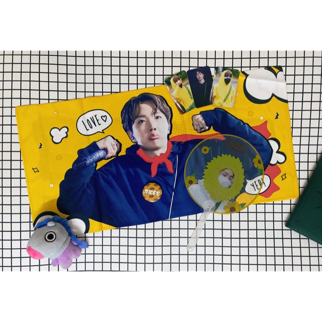 Full set slogan fansite BTS jhope (cỡ lớn) - Banner vải cầm tay (hàng fansite)