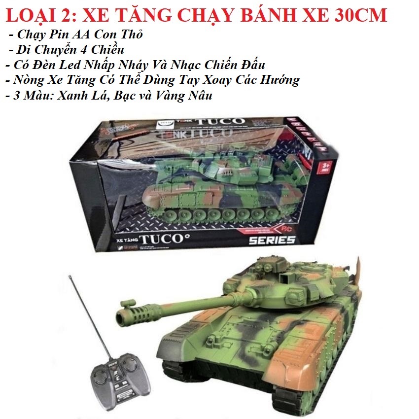 Xe Tăng Điều Khiển Từ Xa Đa Dạng Mẫu, Di Chuyển Vượt Địa Hình, Đèn Sáng Lấp Lánh, Nhạc Chiến Đấu Vui Nhộn