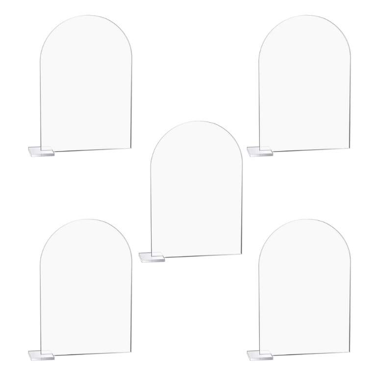 Set 5 Thẻ Tên Để Bàn Bằng Acrylic Trong Suốt Dùng Cho Khách Dự Tiệc Cưới DIY