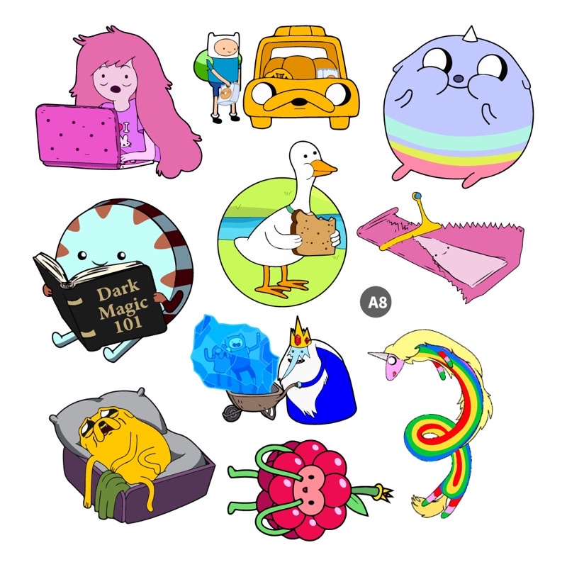 Combo 10/20/30/40/ 50 Sticker dán cao cấp HOẠT HÌNH ADVENTURE TIME siêu đẹp, dán nón, điện thoại, xe máy NT 39