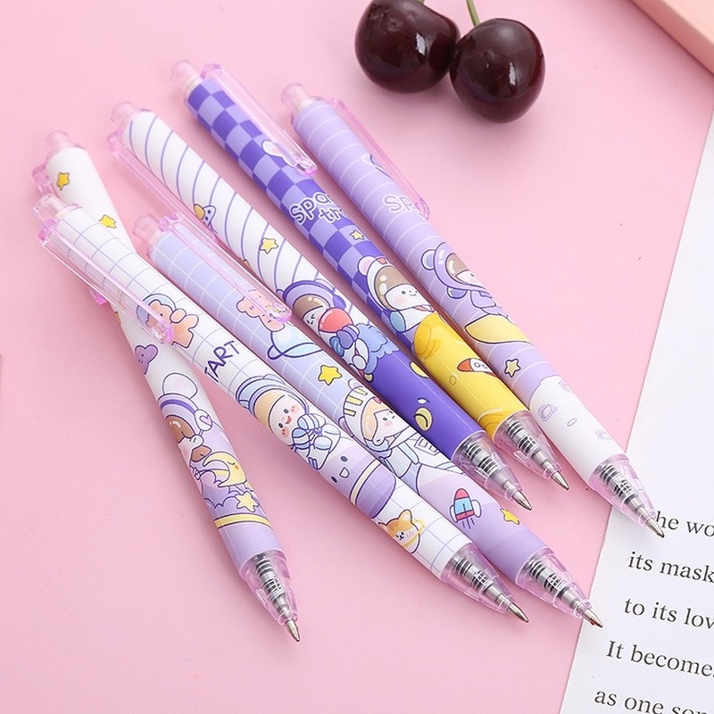 1 Bút Bi Ngòi 0.5mm Hình Hành Tinh Tím Dung Tích Lớn Sáng Tạo