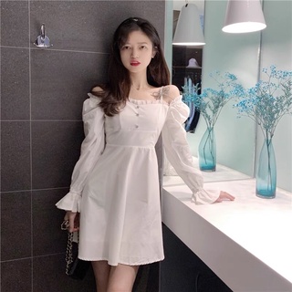 Đầm dây trễ vai