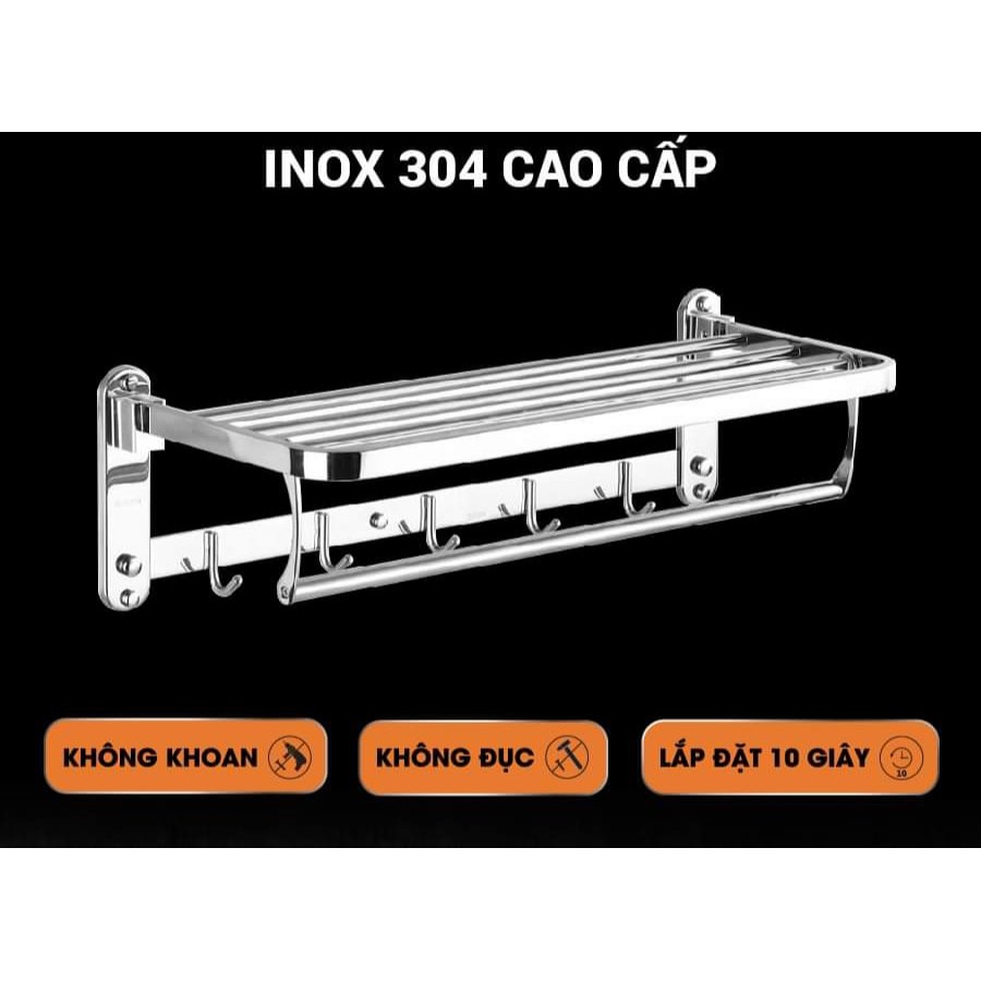 Giàn vắt khăn,giá để khăn inox 304 cao cấp trong nhà tắm chân đặc _Kệ để khăn _thanh treo khăn ,không gỉ