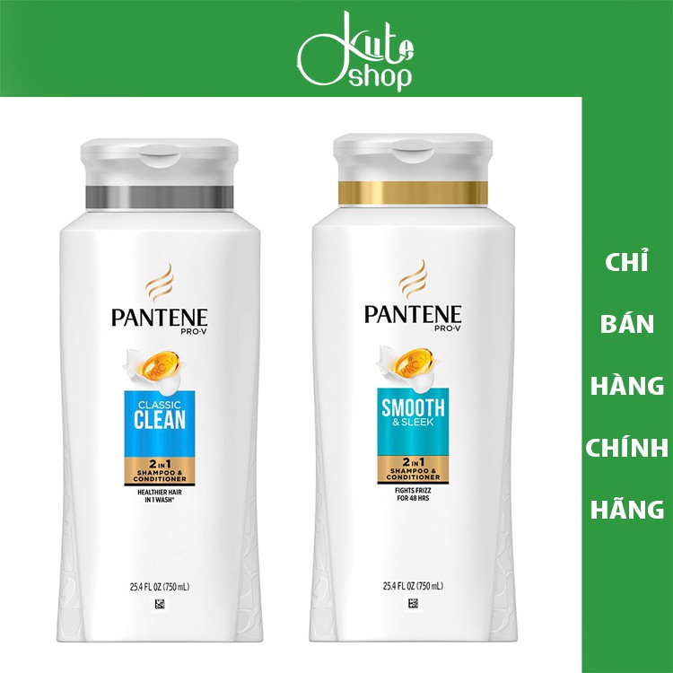 Dầu gội xả 2 trong 1 Pantene Pro-V Shampoo & Conditioner các loại 750ml