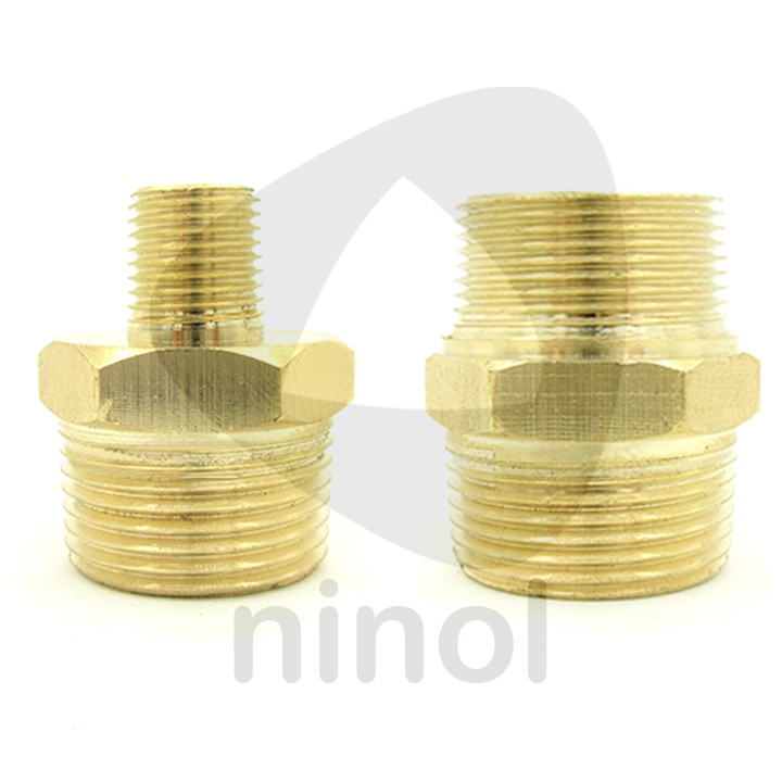 Nối thau 2 đầu ren ngoài 27mm,34mm
