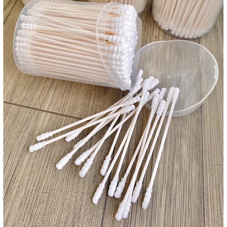 Tăm Bông Trẻ Em Đầu Xoắn Hộp 200 Que