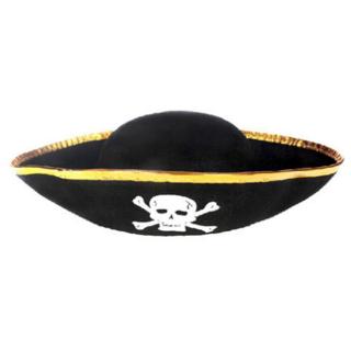 for Tri Corner Pirate Hat - Three Cornered Buccaneer Costume Accessory Hat
