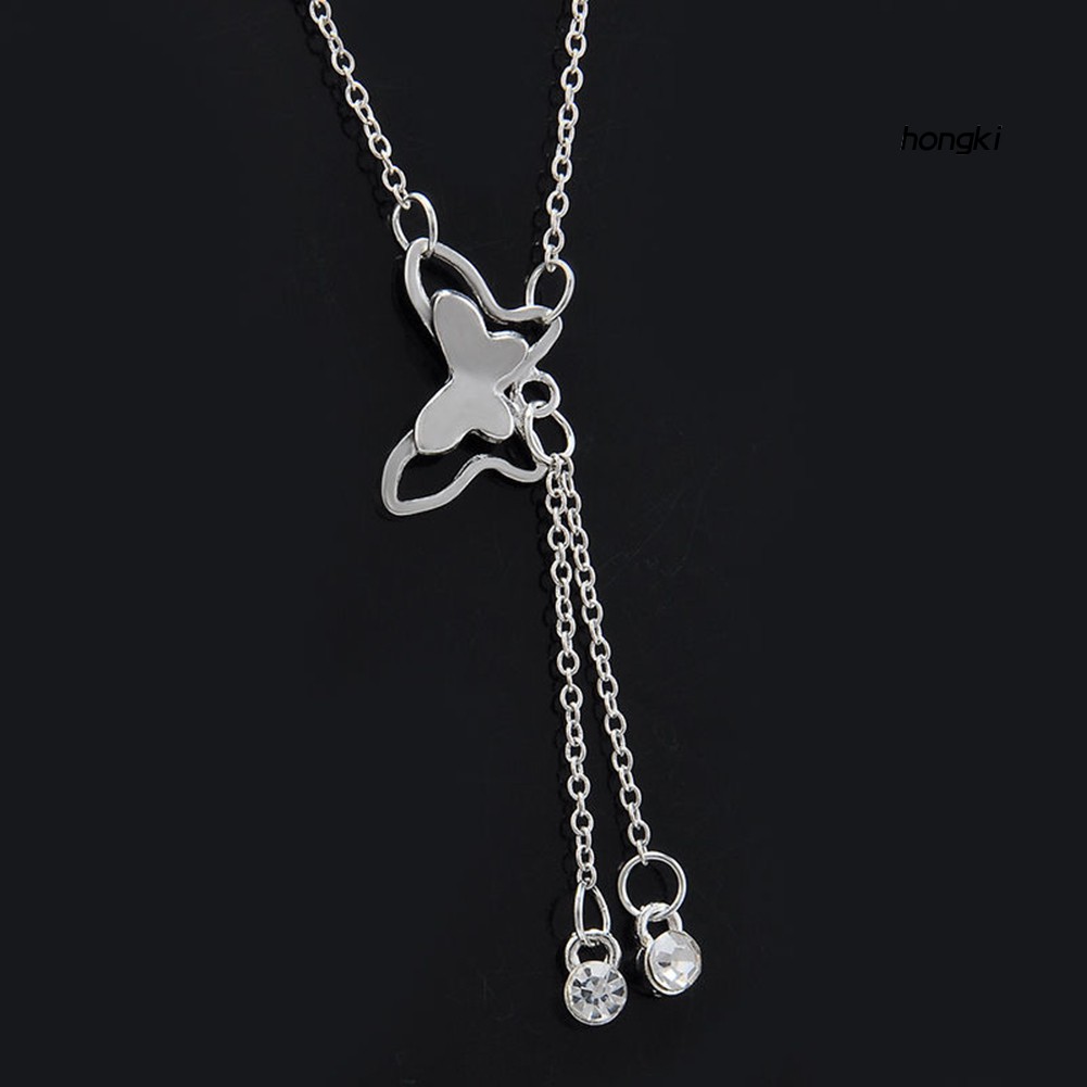 Lắc chân bằng hợp kim thiết kế mặt dây hình bướm thời trang xinh xắn cho nữ