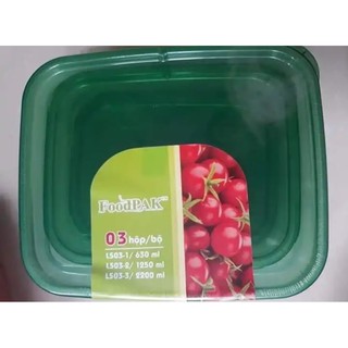 Bộ 3 hộp nhựa Milo
