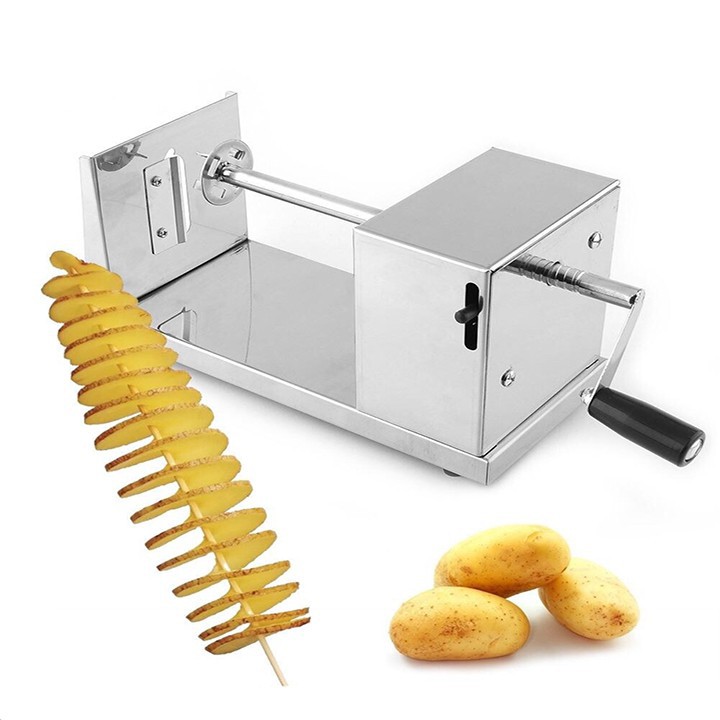 Máy Gọt Khoai Tây Lốc Xoáy Tặng 2 Lưỡi Cắt Dự Phòng
