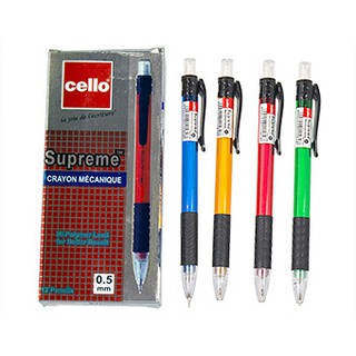 [MUA SỈ GIẢM 10%] Bút chì bấm, viết chì ngòi Cello Supreme ngòi 0.5mm (1 cây)