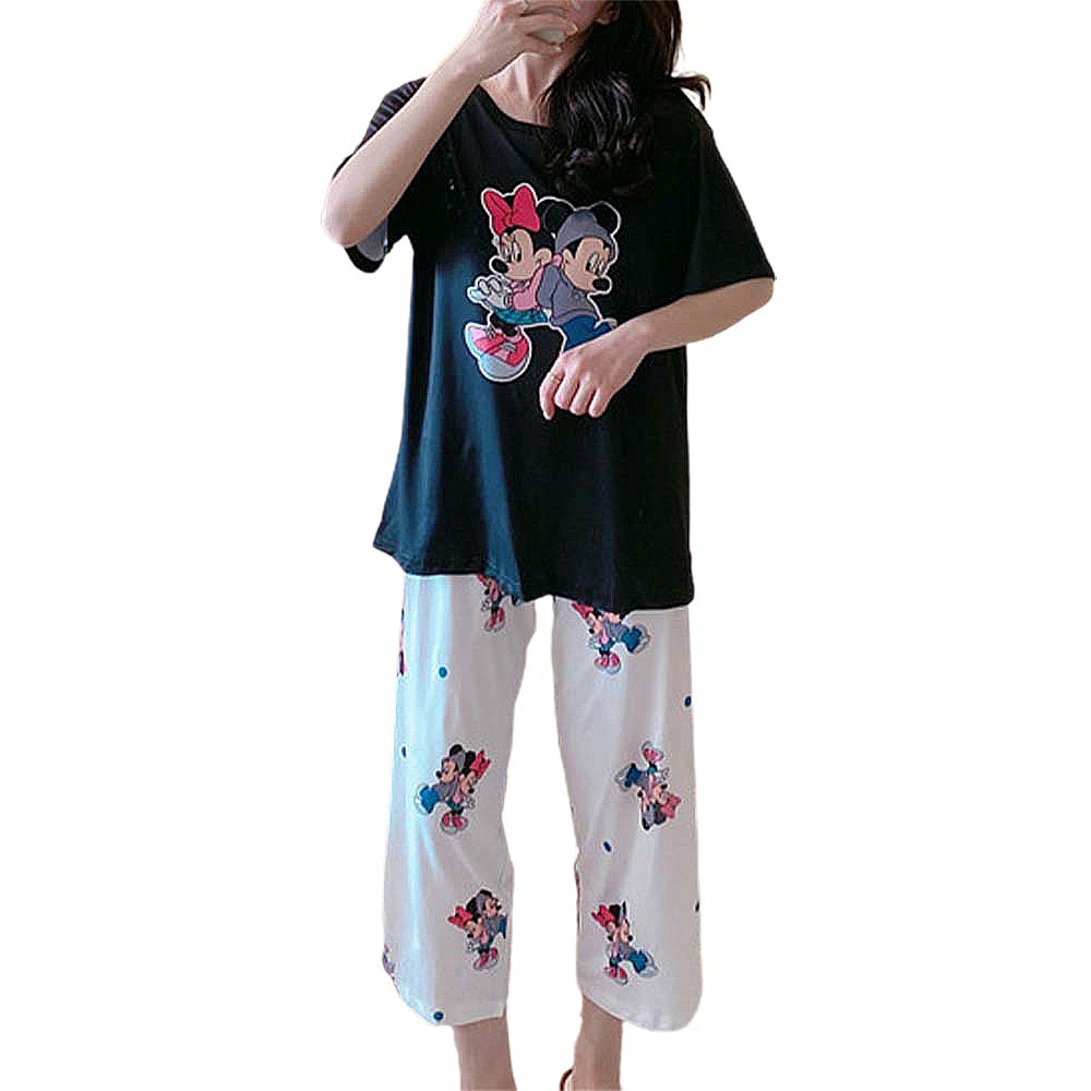 Set Đồ Ngủ Ngắn In Hình Dễ Thương Cho Nữ