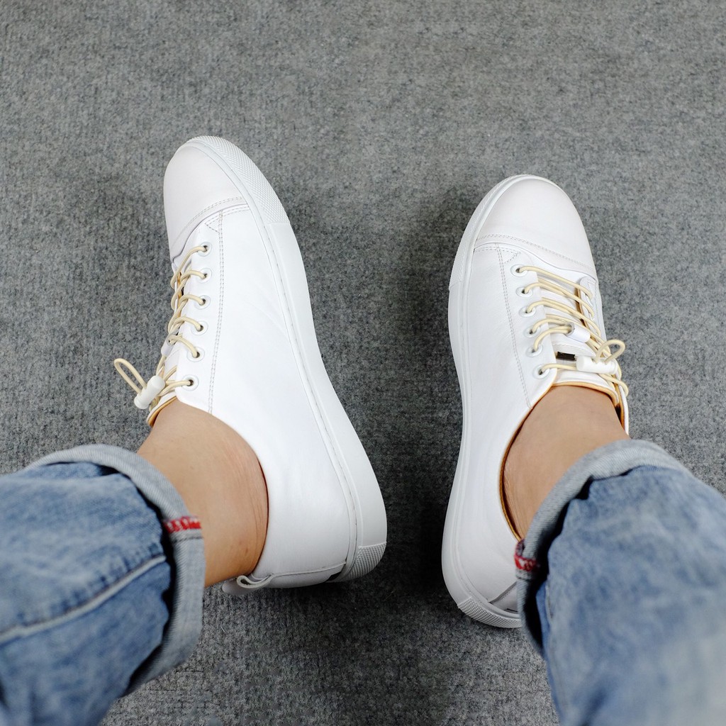 Giày da nam cao cấp da bò nguyên tấm phong cách thể thao trẻ trung HT555