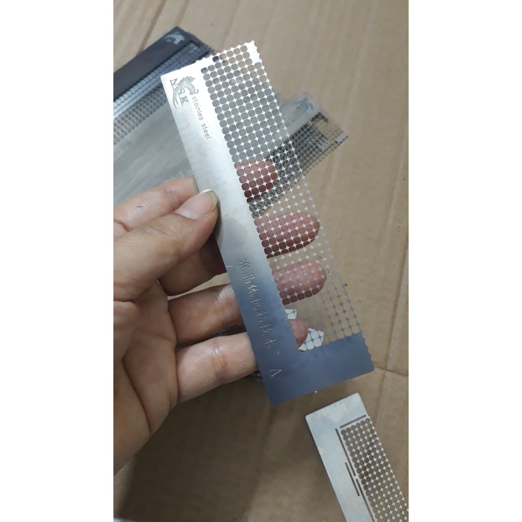 THƯỚC ĐÍNH ĐÁ SIÊU THẲNG , DỤNG CỤ LÀM TRANH ĐÍNH ĐÁ  KEO NANO, HỘP ĐỰNG ĐÁ NAIL