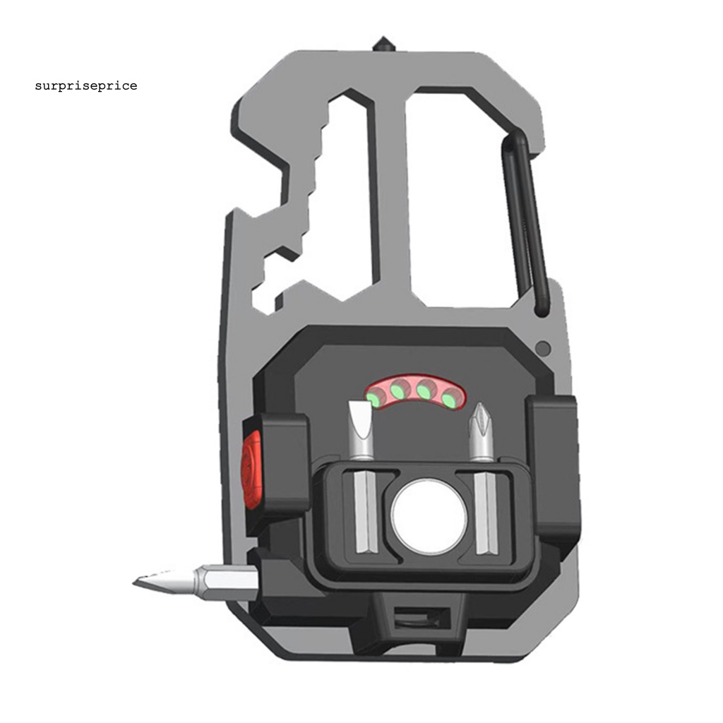 1 Bộ Móc Khóa Đèn Pin Mini Bỏ Túi Kèm Khung 7 Chế Độ Chiếu Sáng