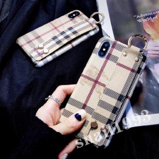 Ốp lưng Burberry có dây đeo tay cho iPhone X XR XSMax 8 7 6 6s