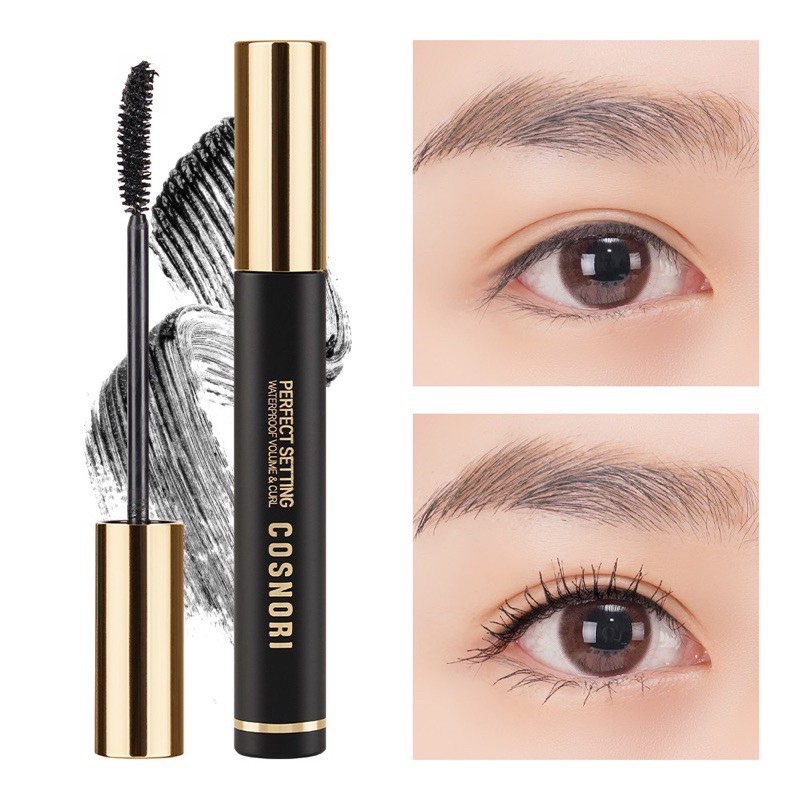 Mascara Chuốt mi chống nước làm dày, dài và cong mi Cosnori Perfect Setting Mascara Waterproof 7ml