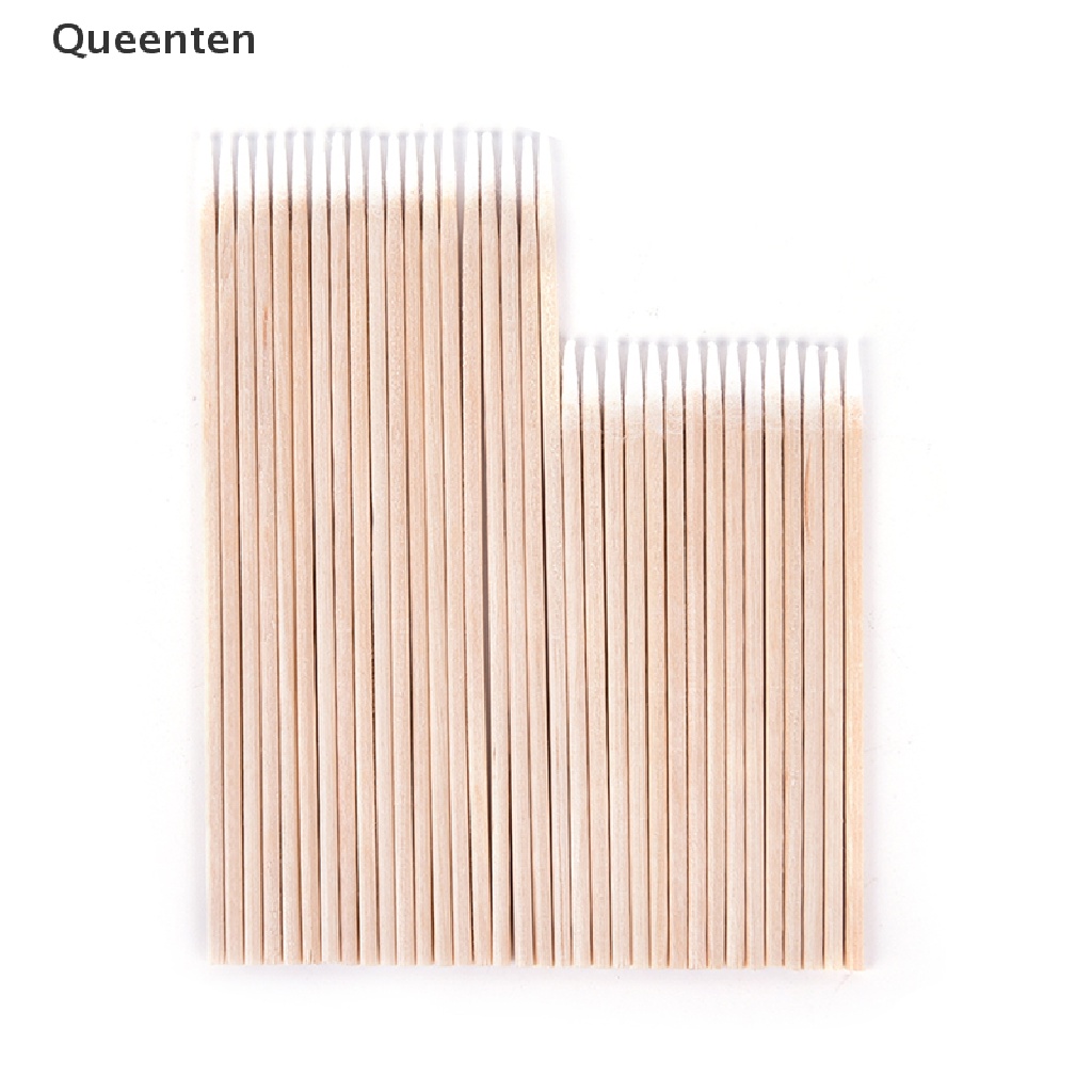 [Hàng mới về] Bộ 100 tăm bông trang điểm cán bằng gỗ