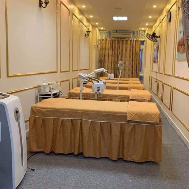 Ga giường spa trần bông, ga giường gội chất cotton poly