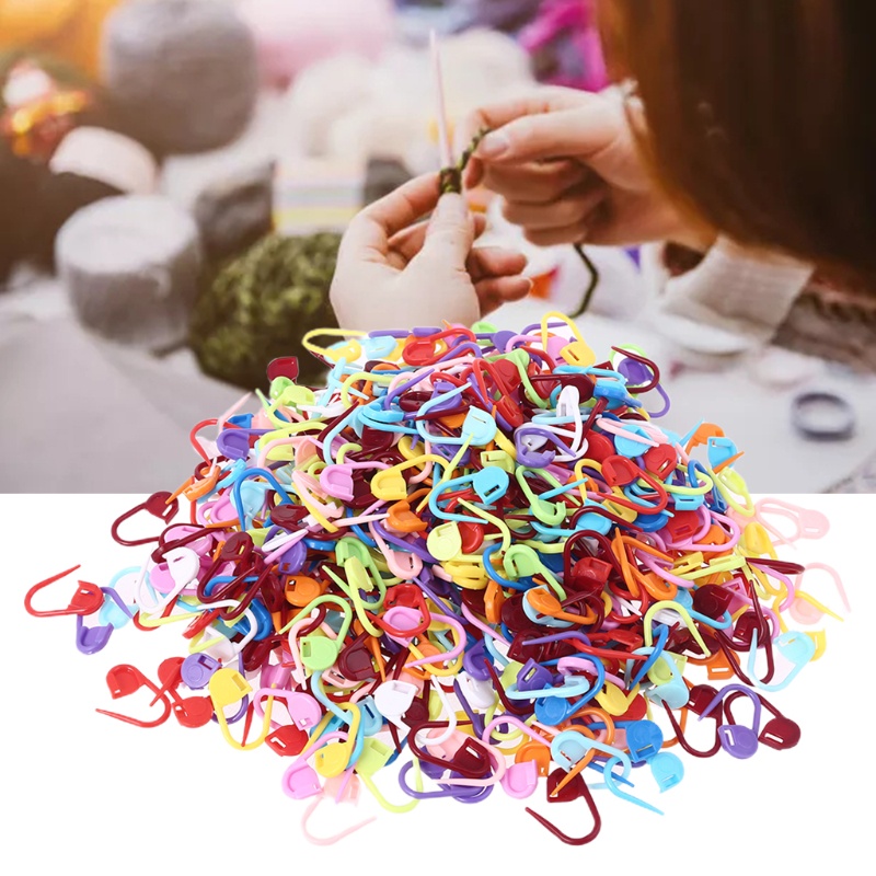 Bộ 500 Ghim Đánh Dấu Nhiều Màu Sắc Dùng Trong Đan Len