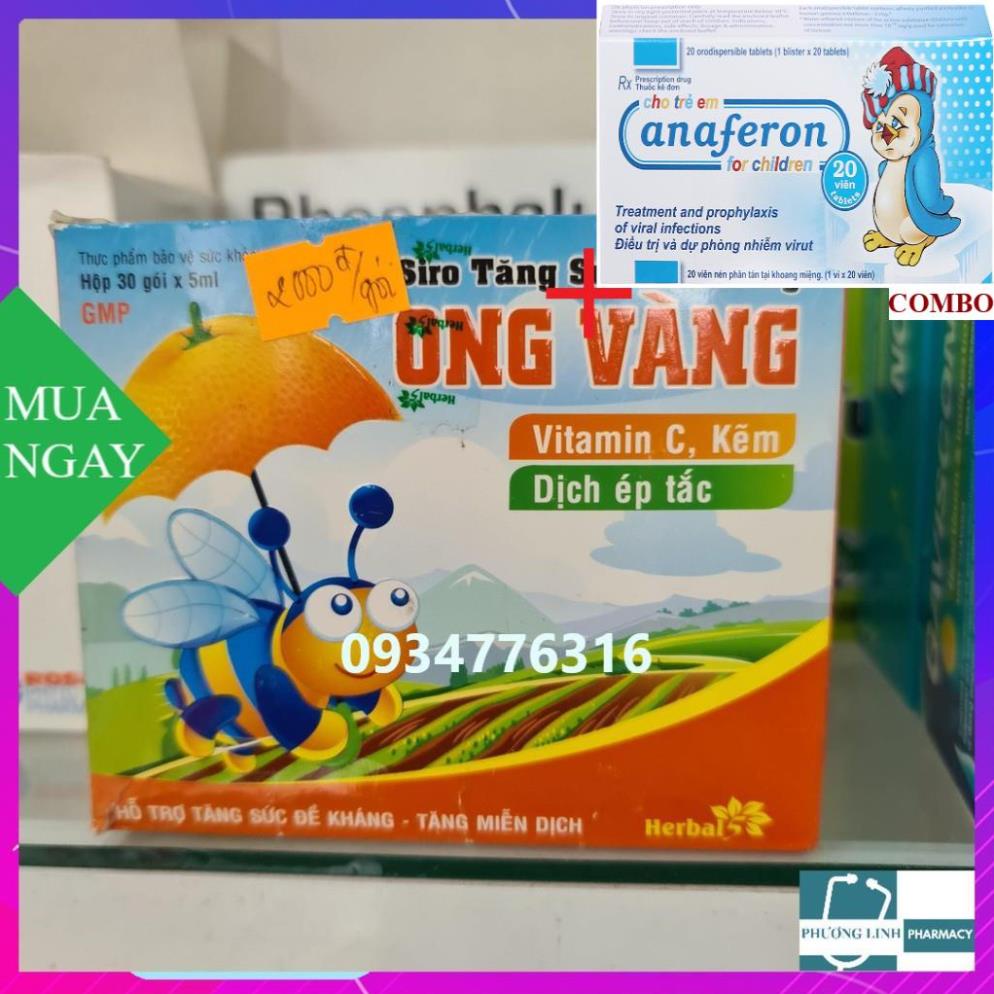 Combo Chim cánh cụt Nga+ Siro Tăng Đề Kháng cho bé Ong Vàng H30 gói