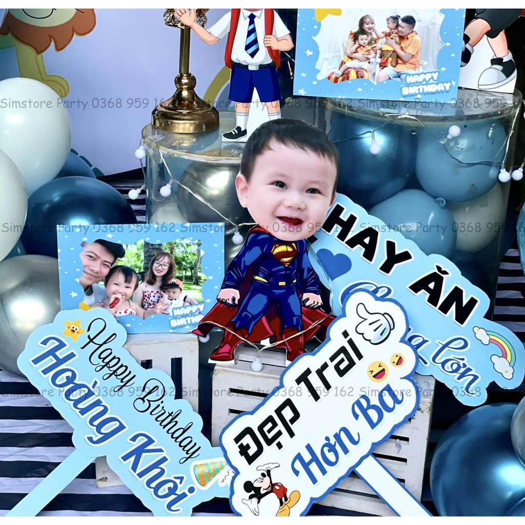 Hastag cầm tay check in sinh nhật cho bé thiết kế theo yêu cầu