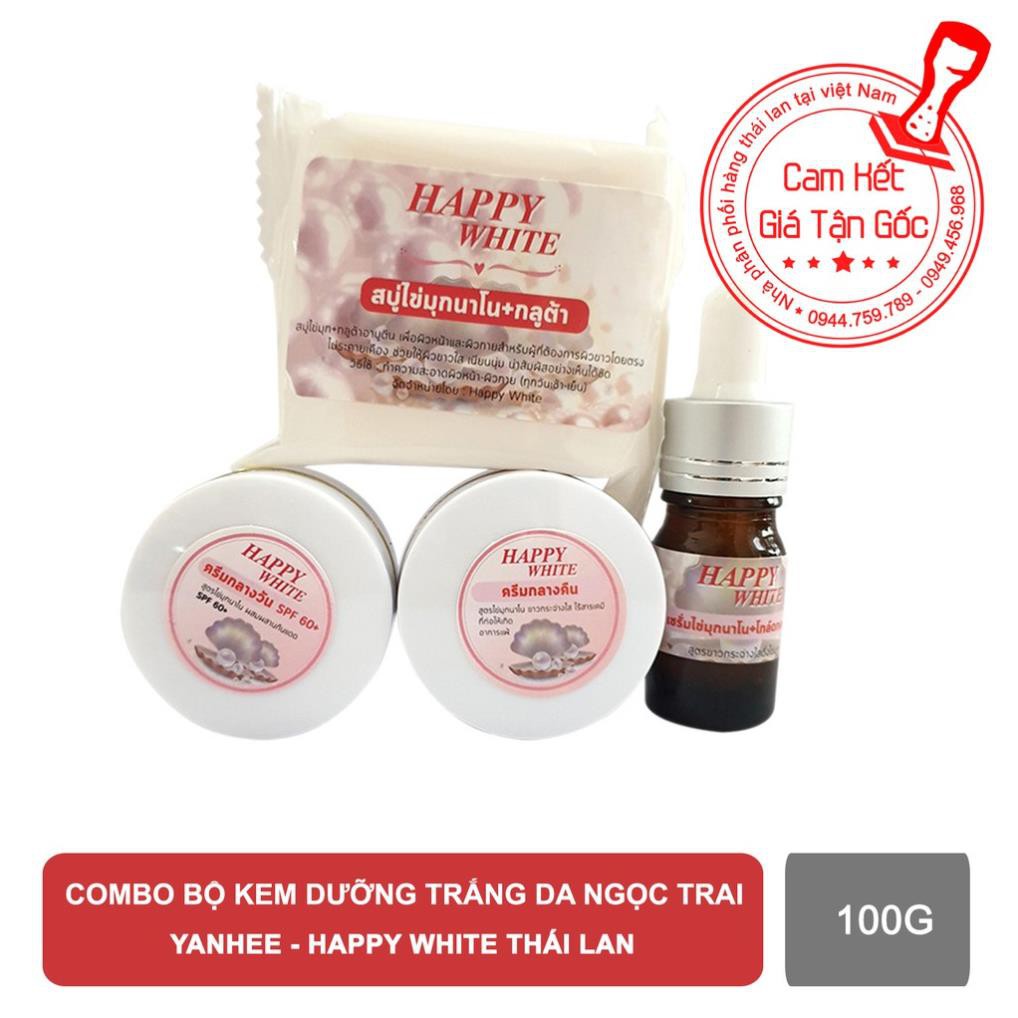 Combo set kem dưỡng trắng da Yanhee - Happy White thái lan