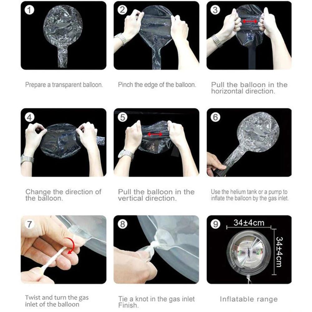 Set 1 10 Bong Bóng PVC Không Nhăn Trang Trí Tiệc DIY