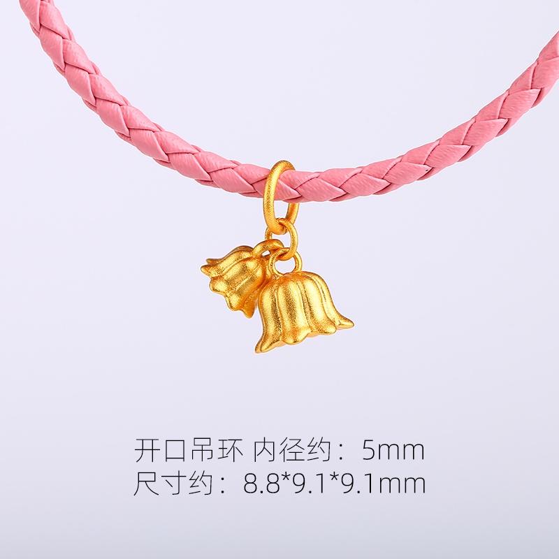 Phụ Kiện Việt Nam Phụ Kiện May Mắn Mặt Dây Chuyền Nụ Hoa Cỏ Bốn Lá Màu Vàng Cát Không Gây Dị Ứng Cao Không Gây Dị Ứng Phụ Kiện Vòng Tay Chống Trượt Tự Làm