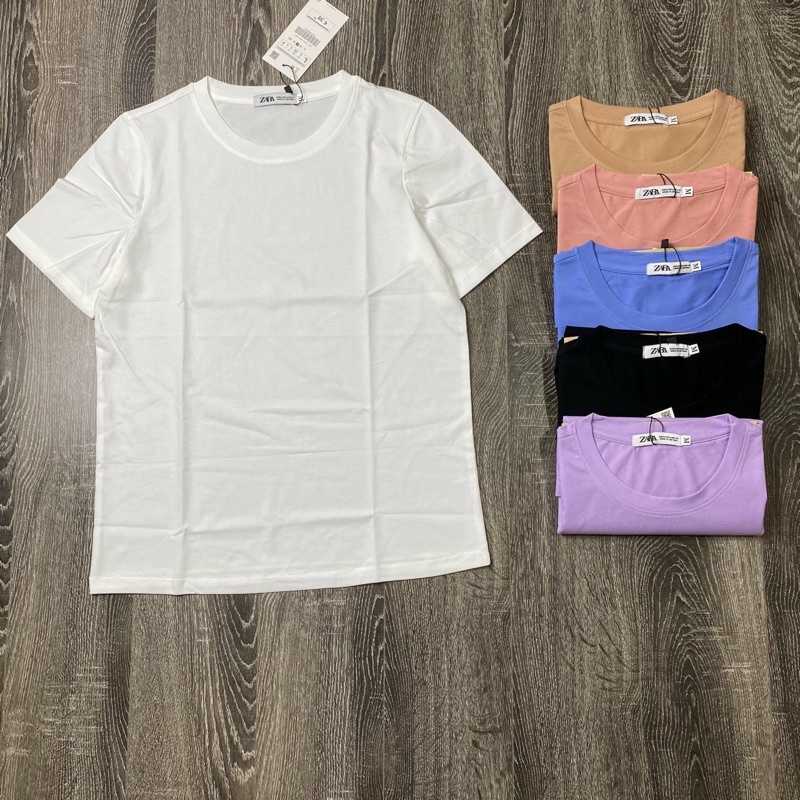 Áo phông nữ cổ tròn basic hàng VNXK 100% chất cotton form vừa người có đủ size