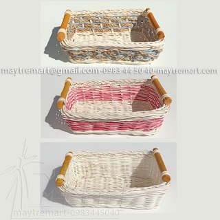 Khay mây chữ nhật, khay để đồ đẹp và thân thiện