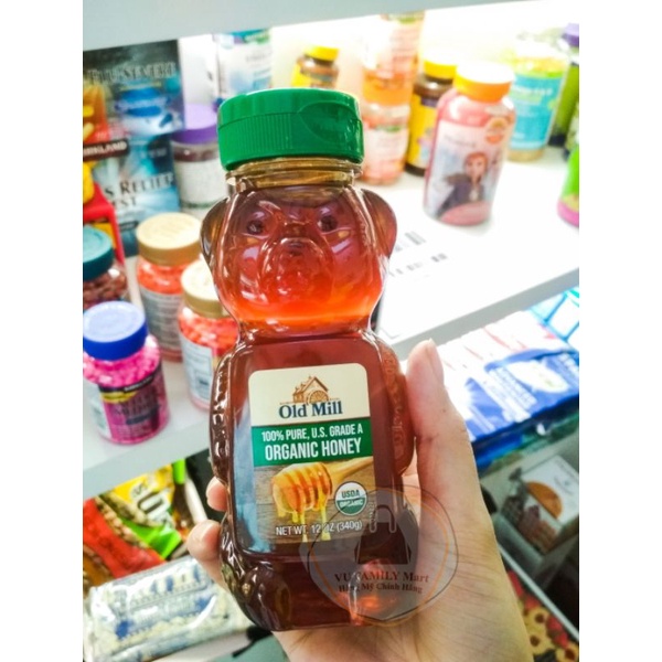 Mật ong con gấu nguyên chất HỮU CƠ 340g