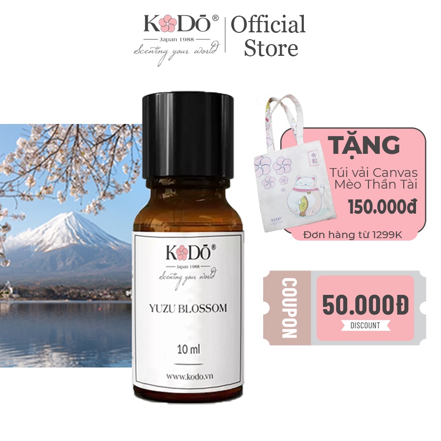 Tinh Dầu Nước Hoa Nhập Khẩu, Thơm Phòng Kodo Yuzu Blossom - Nguyên chất - Hương thơm độc đáo - 10ml/50ml/110ml