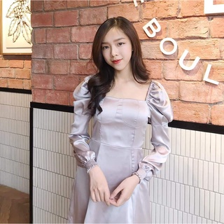 đầm thiết kế cao cấp của Célia, màu khoai môn