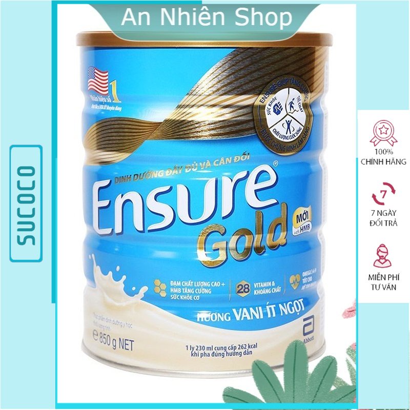 Sữa Ensure Gold vị Vani 850G  - [SUCOCO]