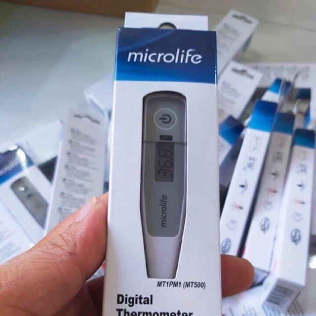 ĐẠI LÝ Nhiệt kế bút điện tử đo thân nhiệt kẹp nách chính hãng Microlife MT500 - Hàng Có Sẵn