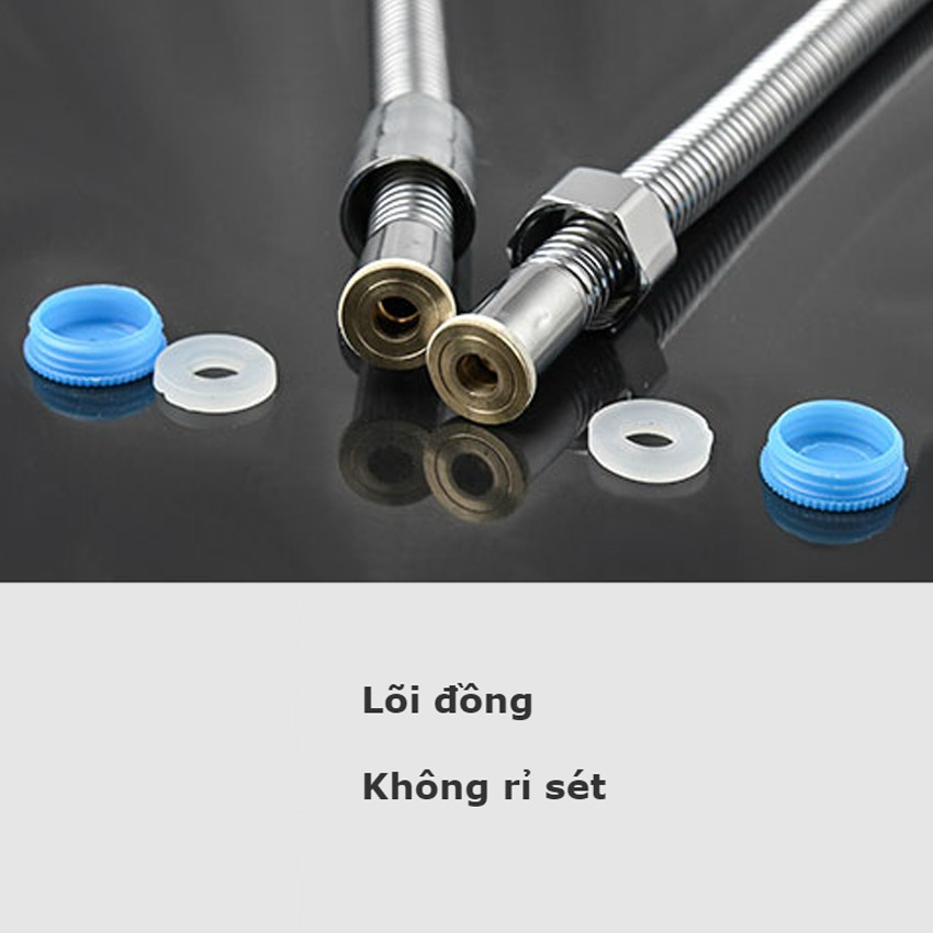 Bộ vòi sen tăng áp Luva Vs3 kèm Dây sen Inox chống xoắn Luva