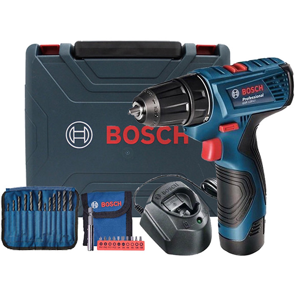 Máy Khoan Vặn Vít Dùng Pin Bosch GSR 120-LI (1 Pin, 1 Sạc)