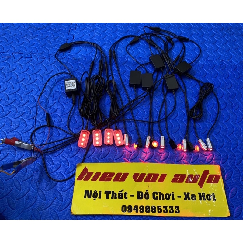 Led Viền Nội Thất 14 đầu (Taplo, Cánh cửa, sàn xe, hốc cửa)